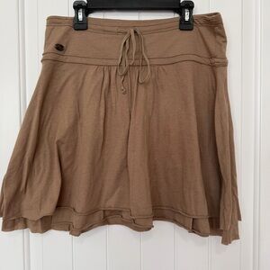 Vintage Y2K 90s Abercrombie & Fitch Mini Skirt Women’s Small Tan Brown Cotton